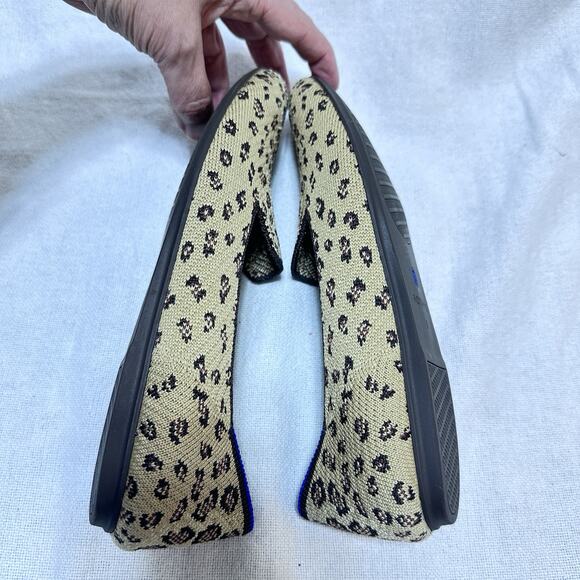 Rothys The Loafer Womens Sz 8 Mocha Flat Spot Leopard Animal Print - Picture 4 of 11